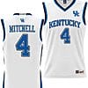 Tre Mitchell Jersey #4 Kentucky Wildcats Basketball Lightweight White