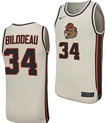 Tyler Bilodeau Jersey #34 Oregon State Beavers College Basketball Replica uniform White