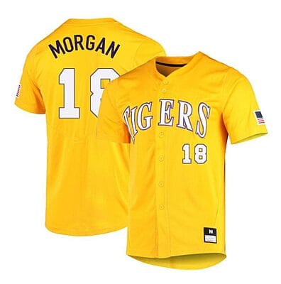Tre Morgan Jersey #18 LSU Tigers Baseball NCAA College Yellow Alumni