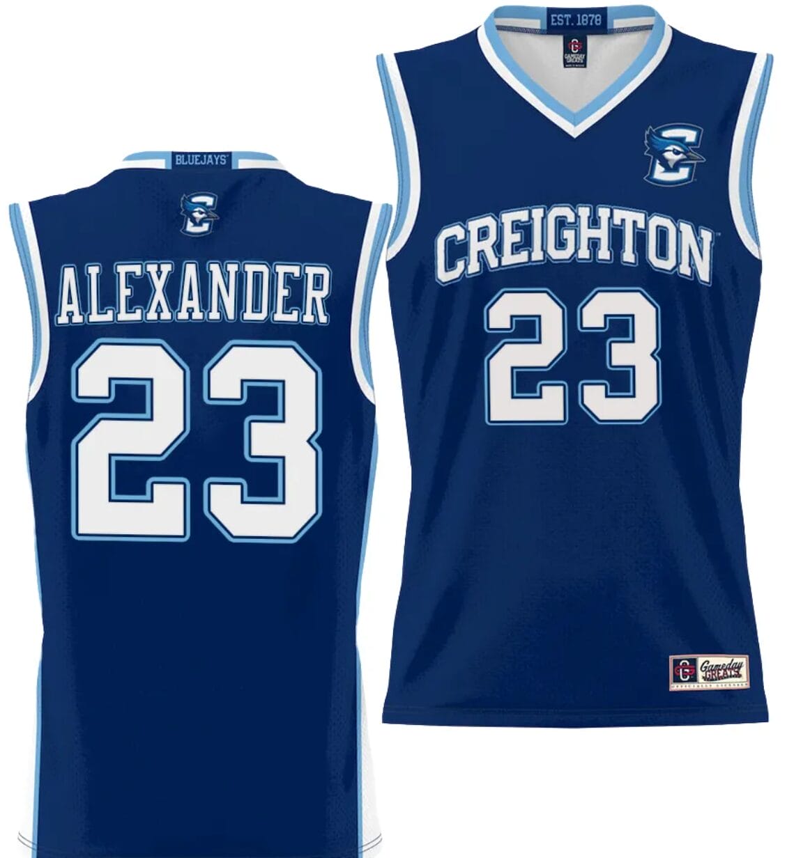 Trey Alexander Jersey #23 Creighton Bluejays College NIL Basketball Lightweight Blue