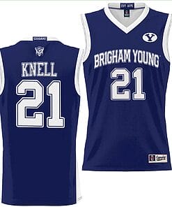 Trevin Knell Jersey #21 BYU Cougars NIL College Basketball Jersey Lightweight Navy