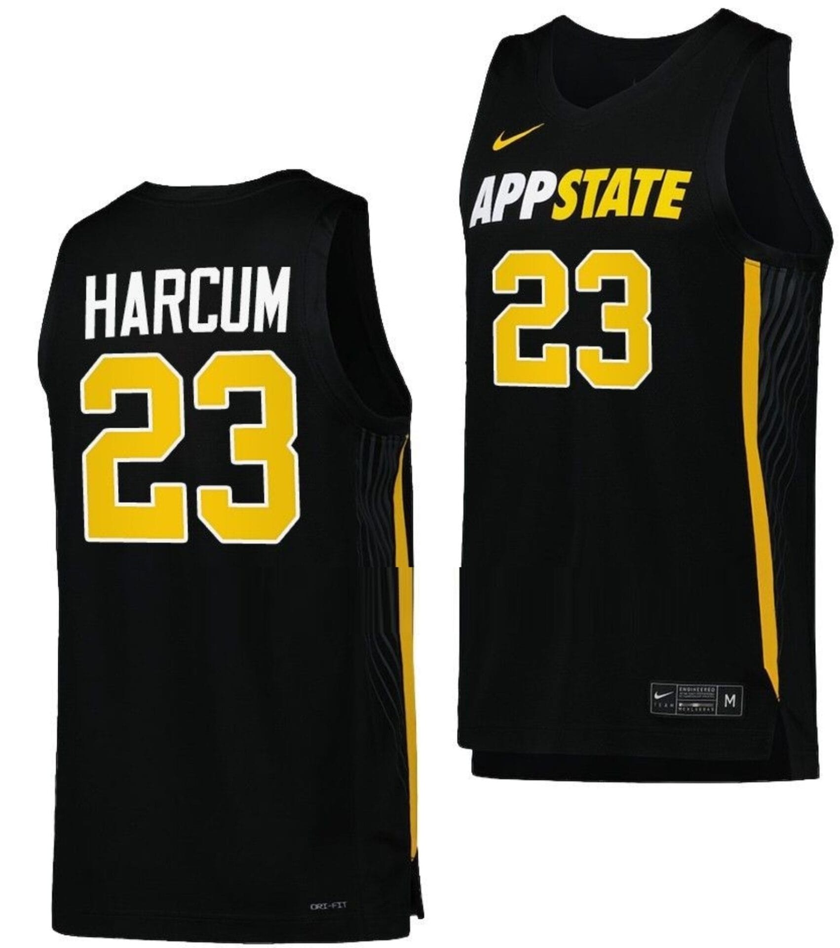 Terence Harcum Jersey Appalachian State Mountaineers College Basketball Black #23