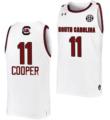 Talaysia Cooper Jersey #11 South Carolina Gamecocks College Basketball White