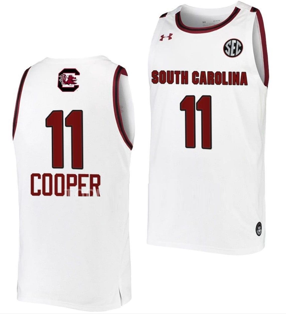 Talaysia Cooper Jersey #11 South Carolina Gamecocks College Basketball White