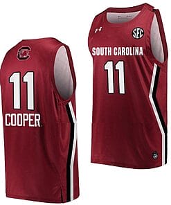 Talaysia Cooper Jersey #11 South Carolina Gamecocks College Basketball Wine