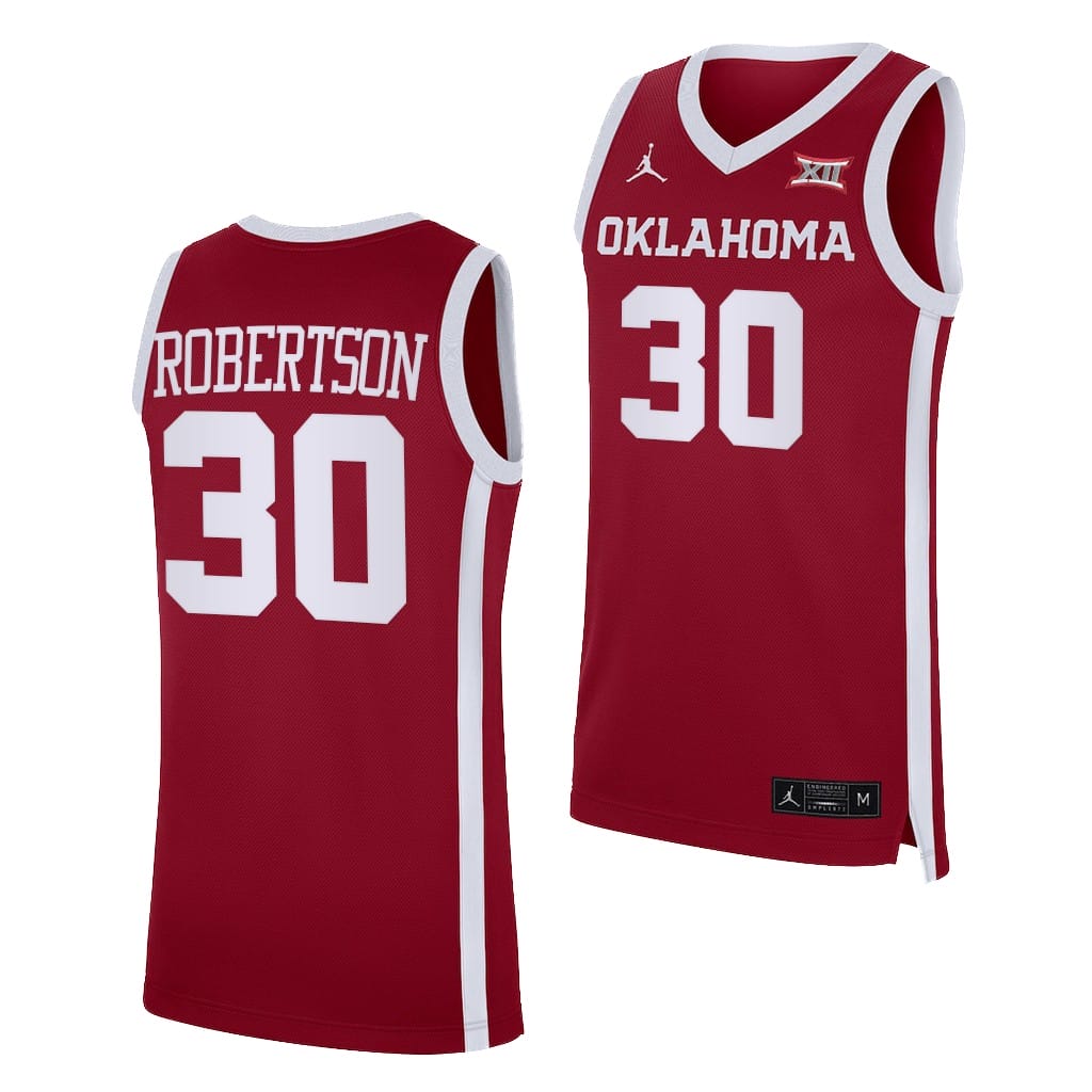 Taylor Robertson Jersey #30 Oklahoma Sooners College Basketball NCAA eligibility Jersey 2023 WNBA Draft Red