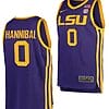 Trae Hannibal Jersey #0 LSU Tigers College Basketball Purple