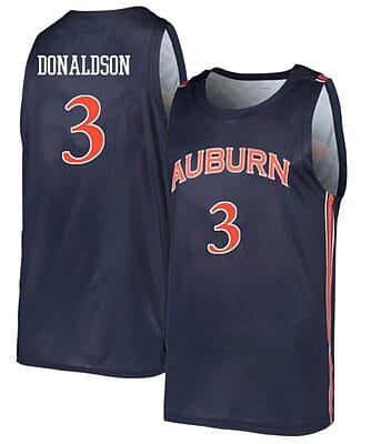 Tre Donaldson Jersey #3 Auburn Tigers College Basketball Navy