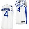 Tre Mitchell Jersey #4 Kentucky Wildcats Limited Retro Basketball White 2023-24