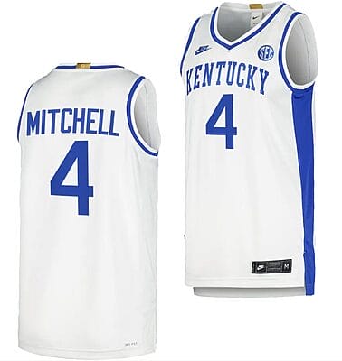 Tre Mitchell Jersey #4 Kentucky Wildcats Limited Retro Basketball White 2023-24