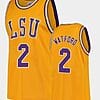 Trendon Watford Jersey #2 LSU Tigers College Basketball Gold Replica