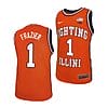 Trent Frazier Jersey #1 Illinois Fighting Illini College Basketball Replica Jerseys - Orange