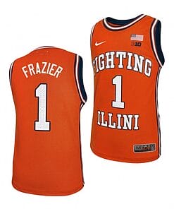 Trent Frazier Jersey #1 Illinois Fighting Illini College Basketball Replica Jerseys - Orange