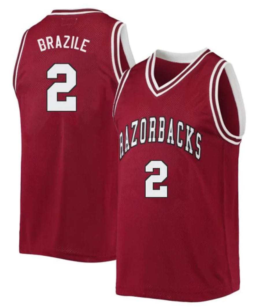 Trevon Brazile Jersey #2 Arkansas Razorbacks College Basketball Red