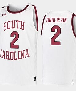 Trey Anderson Jersey #2 South Carolina Gamecocks College Basketball White Replica