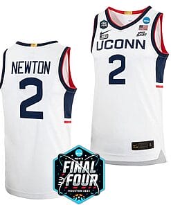 Tristen Newton Jersey #2 UConn Huskies College Basketball 2023 NCAA Final Four White