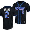 Ty Evans Jersey #2 Florida Gators College Baseball Full-Button Black
