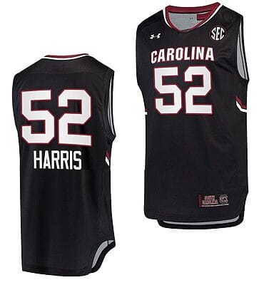Tyasha Harris Jersey #52 South Carolina Gamecocks Jersey College Basketball Black