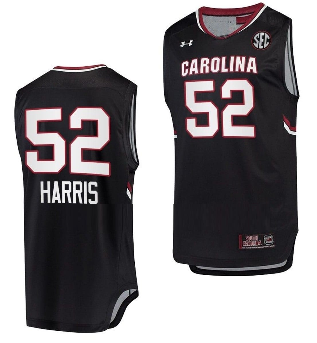 Tyasha Harris Jersey #52 South Carolina Gamecocks Jersey College Basketball Black