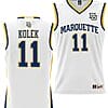 Tyler Kolek Jersey #11 Marquette Golden Eagles NIL Basketball Lightweight White