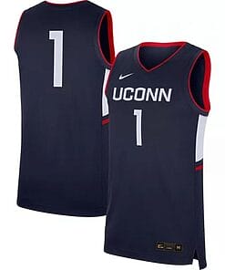UConn Huskies Jersey #1 NCAA College Basketball Jerseys Away Navy