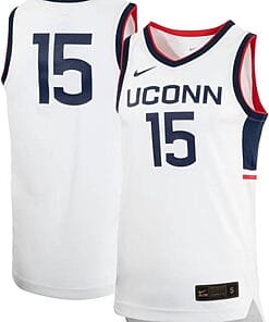 UConn Huskies Jersey #15 NCAA College Basketball Jerseys White