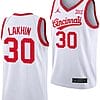 Viktor Lakhin Jersey #30 Cincinnati Bearcats 70s Throwback Basketball White