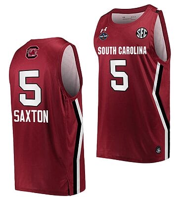 Victaria Saxton Jersey #5 South Carolina Gamecocks College Basketball 2022 March Madness Final Four Wine