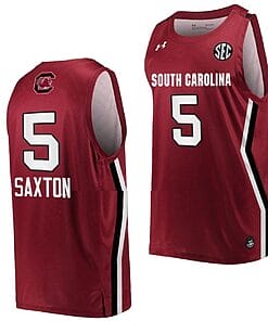 Victaria Saxton Jersey #5 South Carolina Gamecocks College Basketball Wine
