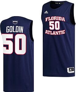 Vladislav Goldin Jersey #50 FAU Owls College Basketball Replica Navy