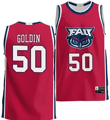 Vladislav Goldin Jersey #50 FAU Owls NIL Basketball Lightweight Red