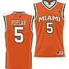 Wooga Poplar Jersey #5 Miami Hurricanes NIL College Basketball Lightweight Orange