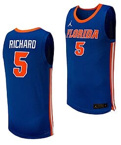 Will Richard Jersey #5 Florida Gators College Basketball 2023-24 Replica Uniform Royal