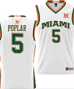 Wooga Poplar Jersey #5 Miami Hurricanes NIL College Basketball Lightweight White
