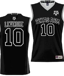 Wildens Leveque Jersey #10 Texas Aggies NIL College Basketball Jersey Lightweight Black