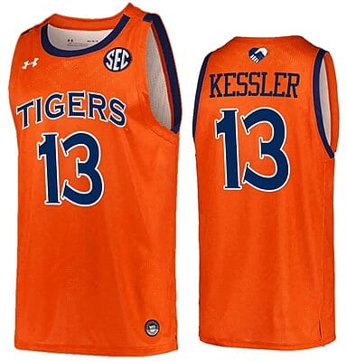 Walker Kessler Jersey #13 Auburn Tigers College Basketball Orange