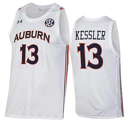 Walker Kessler Jersey #13 Auburn Tigers College Basketball White