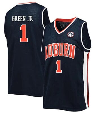 Wendell Green Jr Jersey #1 Auburn Tigers College Basketball Navy