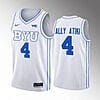 Atiki Ally Atiki Jersey #4 BYU Cougars College Basketball 2022-23 White