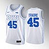 Fousseyni Traore Jersey #45 BYU Cougars College Basketball 2022-23 White