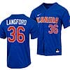 Wyatt Langford Jersey #36 Florida Gators College Baseball Full-Button Royal