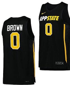 Xavion Brown Jersey Appalachian State Mountaineers College Basketball Black #0