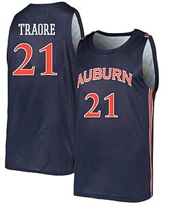 Yohan Traore Jersey #21 Auburn Tigers College Basketball Navy