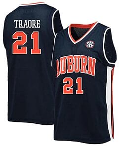 Yohan Traore Jersey #21 Auburn Tigers College Basketball Navy