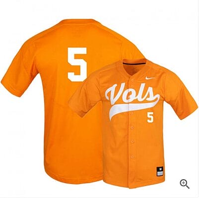 Zach Daniels Jersey #5 Tennessee Volunteers Baseball NCAA College Elite Orange Alumni
