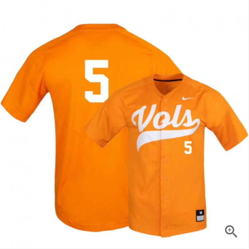 Zach Daniels Jersey #5 Tennessee Volunteers Baseball NCAA College Elite Orange Alumni
