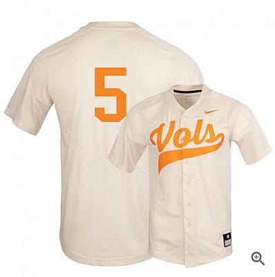 Zach Daniels Jersey #5 Tennessee Volunteers Baseball NCAA College Elite White