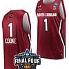 Zia Cooke Jersey #1 South Carolina Gamecocks College Basketball 2023 NCAA Final Four Garnet Garnet