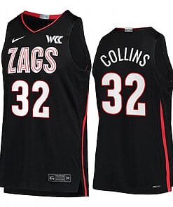 Zach Collins Jersey #32 Gonzaga Bulldogs College Basketball Black