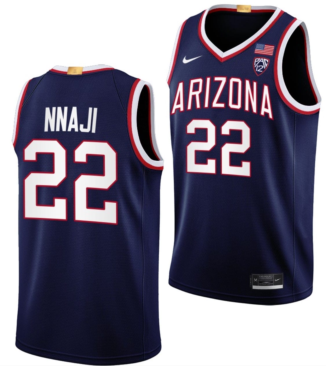 Zeke Nnaji Jersey #22 Arizona Wildcats College Basketball Limited Navy